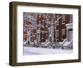 Brownstones in Blizzard-Rudy Sulgan-Framed Photographic Print