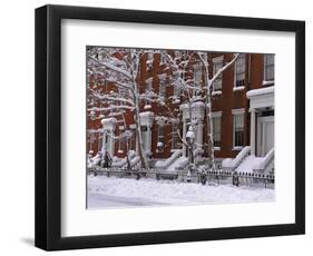 Brownstones in Blizzard-Rudy Sulgan-Framed Photographic Print