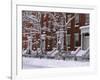 Brownstones in Blizzard-Rudy Sulgan-Framed Photographic Print