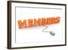 Browse the Orange Members - Grey Mouse-PixBox-Framed Art Print