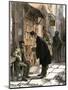 Browsers at a Sidewalk Bookstall, 1800s-null-Mounted Giclee Print