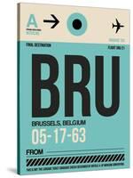 BRU Brussels Luggage Tag 1-NaxArt-Stretched Canvas