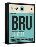 BRU Brussels Luggage Tag 1-NaxArt-Framed Stretched Canvas