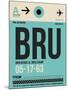 BRU Brussels Luggage Tag 1-NaxArt-Mounted Art Print