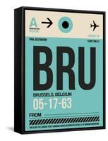 BRU Brussels Luggage Tag 1-NaxArt-Framed Stretched Canvas