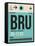 BRU Brussels Luggage Tag 1-NaxArt-Framed Stretched Canvas