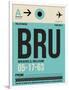 BRU Brussels Luggage Tag 1-NaxArt-Framed Art Print