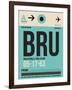 BRU Brussels Luggage Tag 1-NaxArt-Framed Art Print