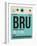 BRU Brussels Luggage Tag 1-NaxArt-Framed Art Print