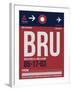 BRU Brussels Luggage Tag 2-NaxArt-Framed Art Print