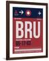 BRU Brussels Luggage Tag 2-NaxArt-Framed Art Print