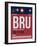 BRU Brussels Luggage Tag 2-NaxArt-Framed Art Print