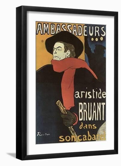 Bruant in Ambassadeurs, 1892-Henri de Toulouse-Lautrec-Framed Giclee Print