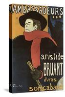 Bruant in Ambassadeurs, 1892-Henri de Toulouse-Lautrec-Stretched Canvas