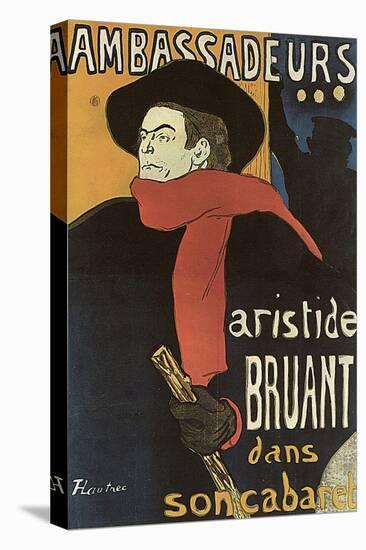 Bruant in Ambassadeurs, 1892-Henri de Toulouse-Lautrec-Stretched Canvas