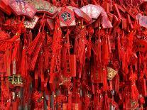 Placques Adorn the Fence of the Four Gates Buddhist Temple, Shandong Province, Jinan, China-Bruce Behnke-Photographic Print