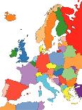 Europe With Editable Countries-Bruce Jones-Art Print