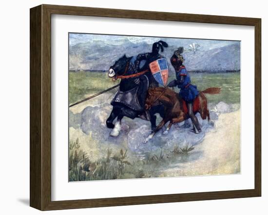 Bruce Lifted His Battle-Axe High in the Air..., 1314-AS Forrest-Framed Giclee Print