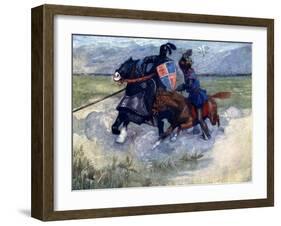 Bruce Lifted His Battle-Axe High in the Air..., 1314-AS Forrest-Framed Giclee Print