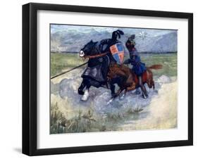 Bruce Lifted His Battle-Axe High in the Air..., 1314-AS Forrest-Framed Giclee Print