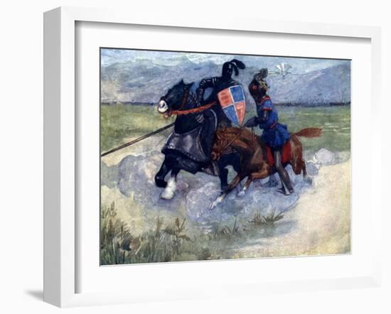 Bruce Lifted His Battle-Axe High in the Air..., 1314-AS Forrest-Framed Giclee Print