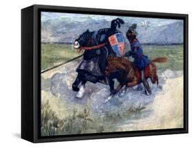 Bruce Lifted His Battle-Axe High in the Air..., 1314-AS Forrest-Framed Stretched Canvas