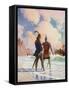 Bruce on the Beach-Newell Convers Wyeth-Framed Stretched Canvas