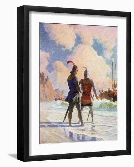 Bruce on the Beach-Newell Convers Wyeth-Framed Giclee Print