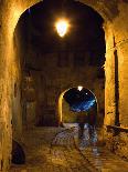 The Night View of Cobbled Stone Path and Entrance of Medieval Citadel, Sighisoara, Romania-Bruce Yuanyue Bi-Photographic Print