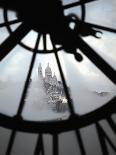The View of Sacre Coeur Basilica from Clock in Cafe of Musee D'Orsay (Orsay Museum), Paris, France-Bruce Yuanyue Bi-Photographic Print