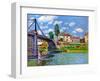 Brucke von Villeneuve La Garenne Bridge-Alfred Sisley-Framed Art Print