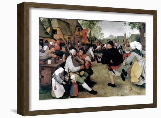 Bruegel: Peasant Dance-Pieter Bruegel the Elder-Framed Giclee Print