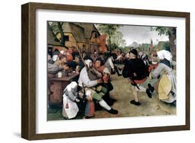 Bruegel: Peasant Dance-Pieter Bruegel the Elder-Framed Giclee Print