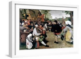 Bruegel: Peasant Dance-Pieter Bruegel the Elder-Framed Giclee Print