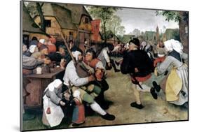 Bruegel: Peasant Dance-Pieter Bruegel the Elder-Mounted Giclee Print