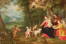 Madonna and Child with Angels-Brueghel & Balen-Mounted Giclee Print