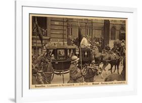 Brüssel, König Leopold Iii, Kutsche, Empfang 1934-null-Framed Giclee Print