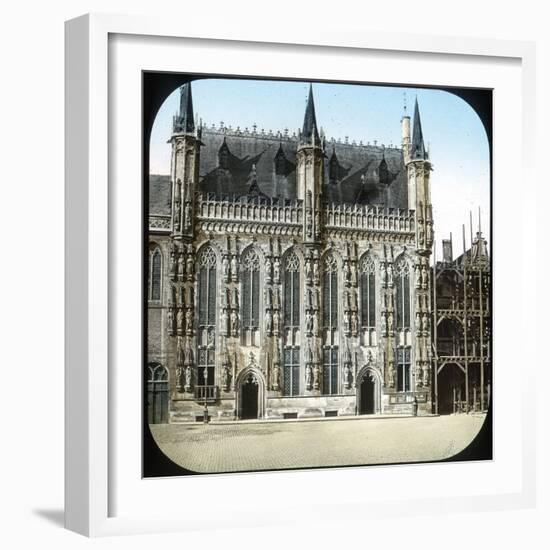 Bruges (Belgium), City Hall-Leon, Levy et Fils-Framed Photographic Print