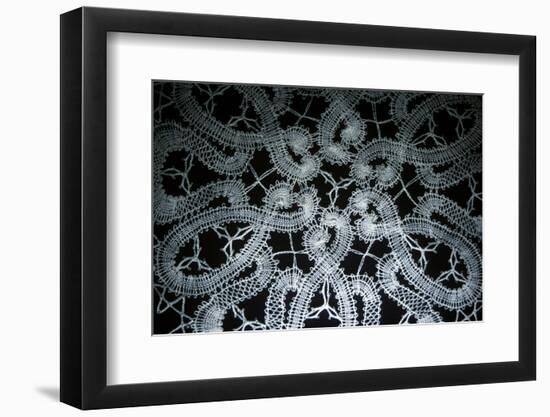 Bruges Belgium Detail of Hand Made Lace-null-Framed Photographic Print