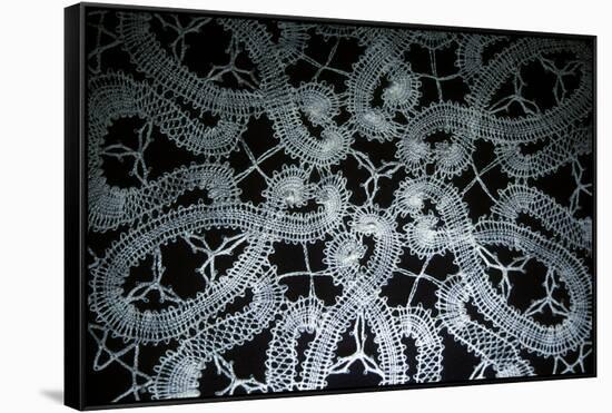 Bruges Belgium Detail of Hand Made Lace-null-Framed Stretched Canvas