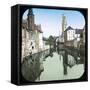 Bruges (Belgium), the Canal and the Belfry-Leon, Levy et Fils-Framed Stretched Canvas