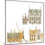 Bruges, Belgium, Town Hall and Traditional Houses-Fernando Aznar Cenamor-Mounted Giclee Print