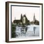 Brugge (Belgium), the Lake of Love (Minnewater Lake)-Leon, Levy et Fils-Framed Premium Photographic Print
