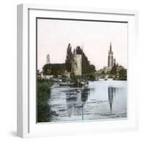 Brugge (Belgium), the Lake of Love (Minnewater Lake)-Leon, Levy et Fils-Framed Photographic Print