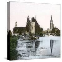 Brugge (Belgium), the Lake of Love (Minnewater Lake)-Leon, Levy et Fils-Stretched Canvas