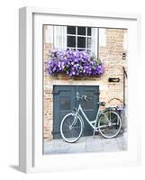 Brugge Door and Bicycle-George Johnson-Framed Photographic Print