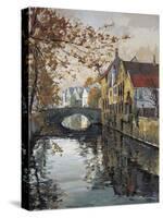 Brugge Reflections-Robert Schaar-Stretched Canvas