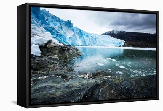 Brujo Glacier Asia Fjord Patagonia Chile-Renato Granieri-Framed Stretched Canvas