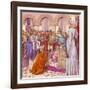 Brunehilda, Queen of the Burgundians, Expells Columbanus-Pat Nicolle-Framed Giclee Print