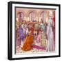 Brunehilda, Queen of the Burgundians, Expells Columbanus-Pat Nicolle-Framed Giclee Print